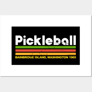 Vintage Pickleball Design - Bainbridge Island, Washington Posters and Art